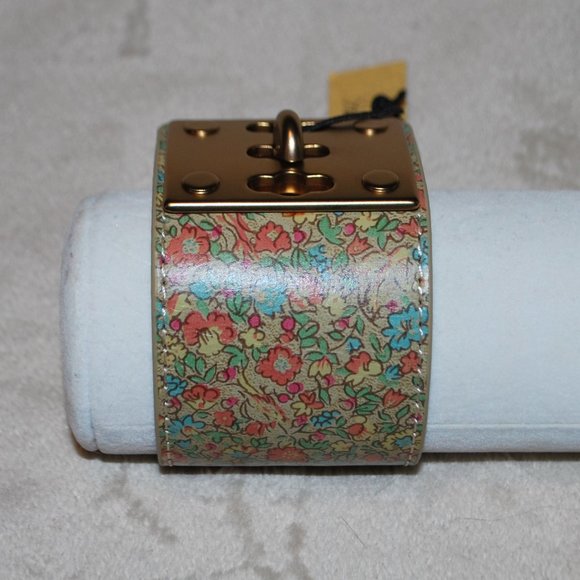 NWT Patricia Nash Fleuriste Leather Cuff Bracelet - Coral Bloom (MATCHING ITEMS) - Picture 4 of 11